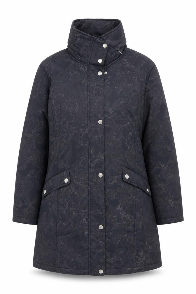 Tigi Women's Black Floral Snap Button Lined Jacket UK 16