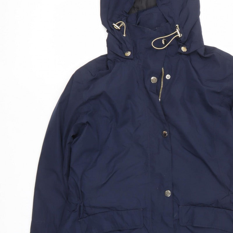 Luhta Women’s Navy UK 12 Long Hooded Parka Jacket