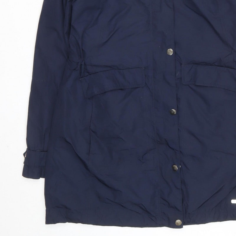 Luhta Women’s Navy UK 12 Long Hooded Parka Jacket