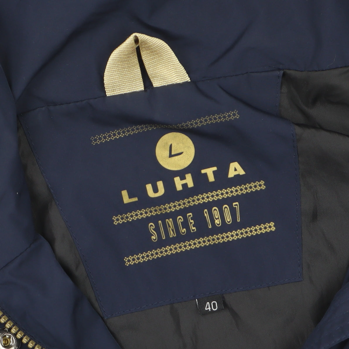 Luhta Women’s Navy UK 12 Long Hooded Parka Jacket