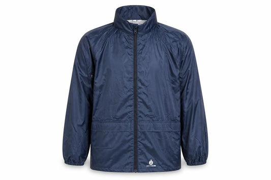 Dry Kids Boys Blue 13-14 Years Rain Jacket Reflective Full Zip