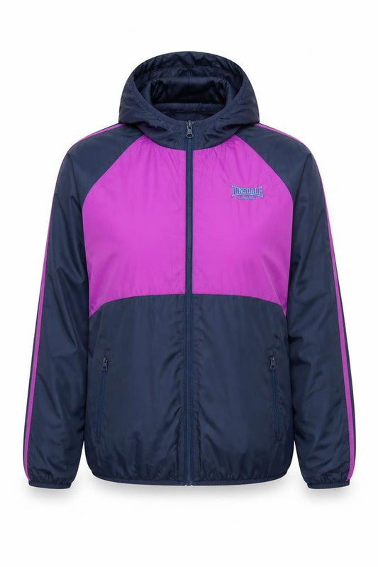 Lonsdale London Women’s Blue Pink Size 16 Hooded Windbreaker Jacket