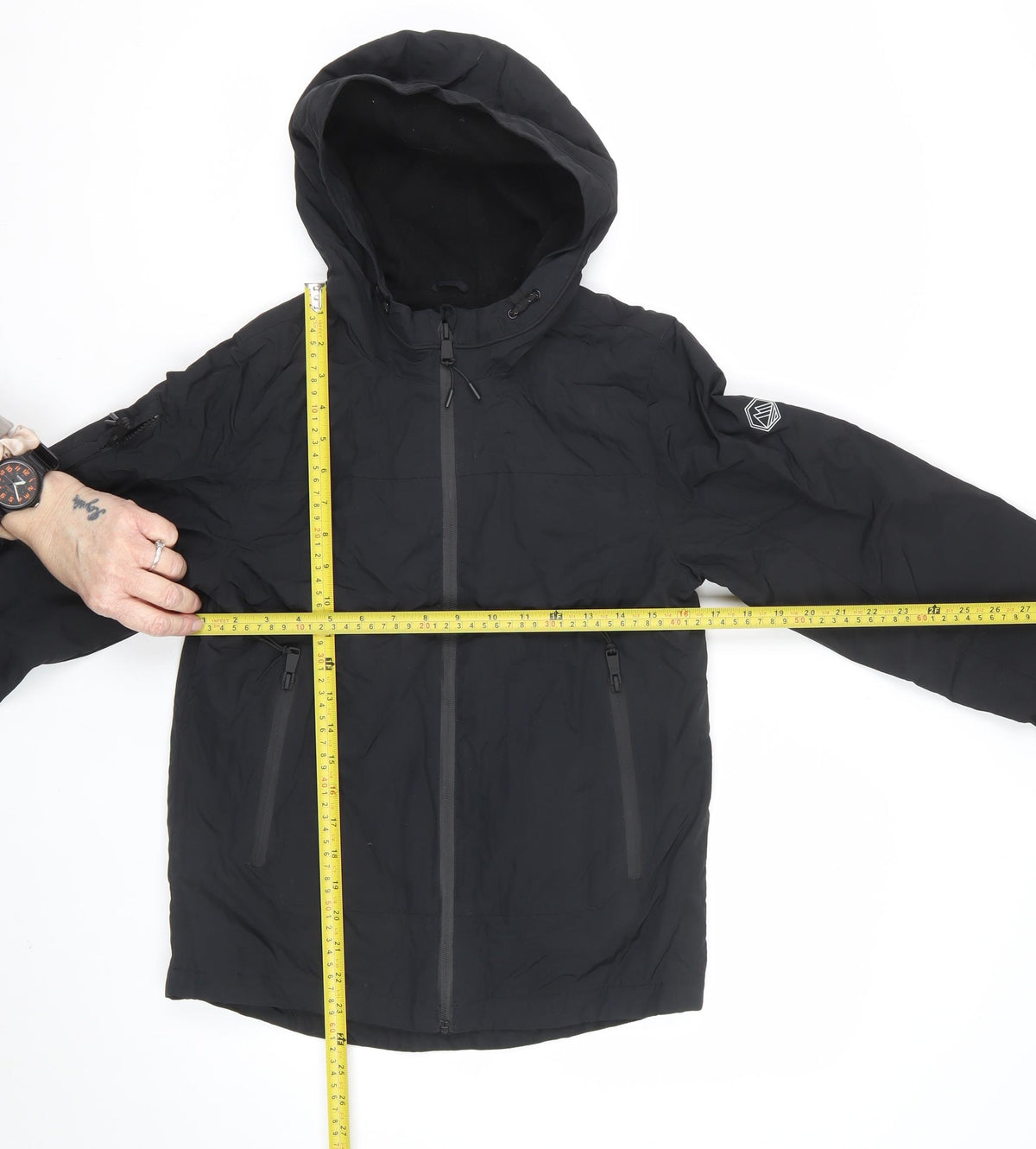 Marks and Spencer Boys Black 10-11 Ski Jacket Hooded Reflective