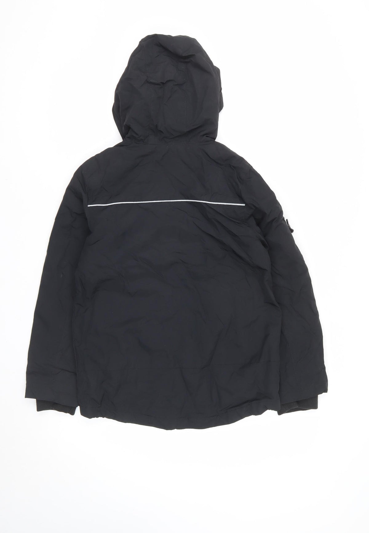 Marks and Spencer Boys Black 10-11 Ski Jacket Hooded Reflective