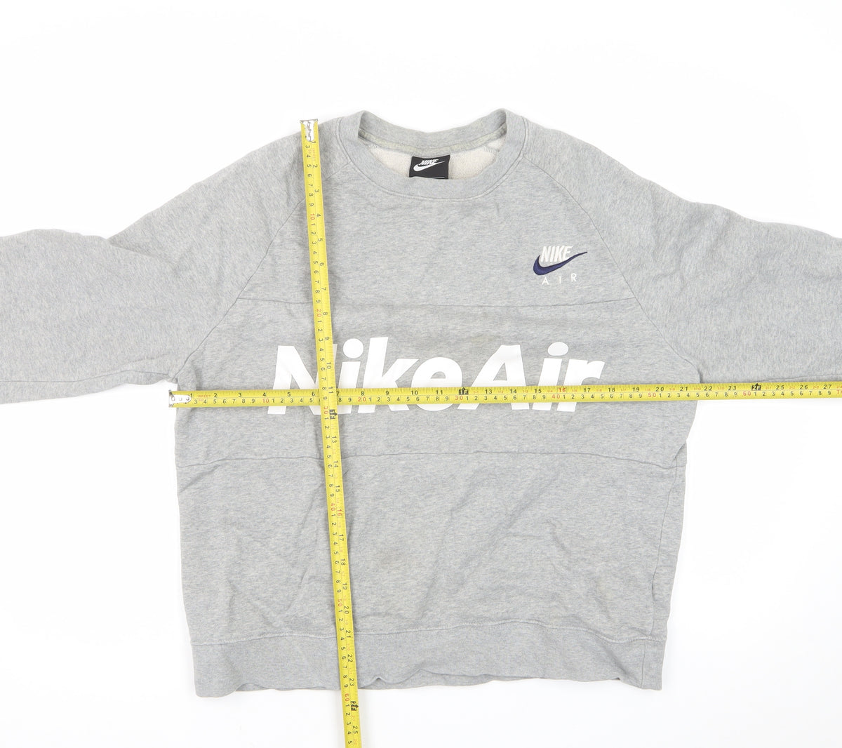 Nike Air Men’s Grey Small Crew Neck Graphic Fleece Sweatshirt