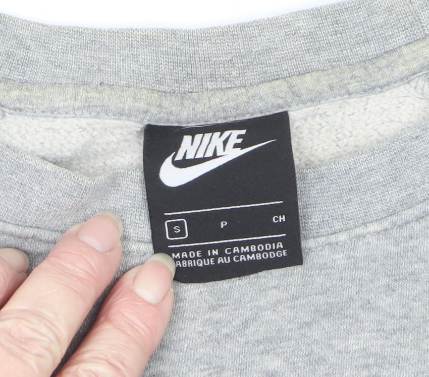 Nike Air Men’s Grey Small Crew Neck Graphic Fleece Sweatshirt