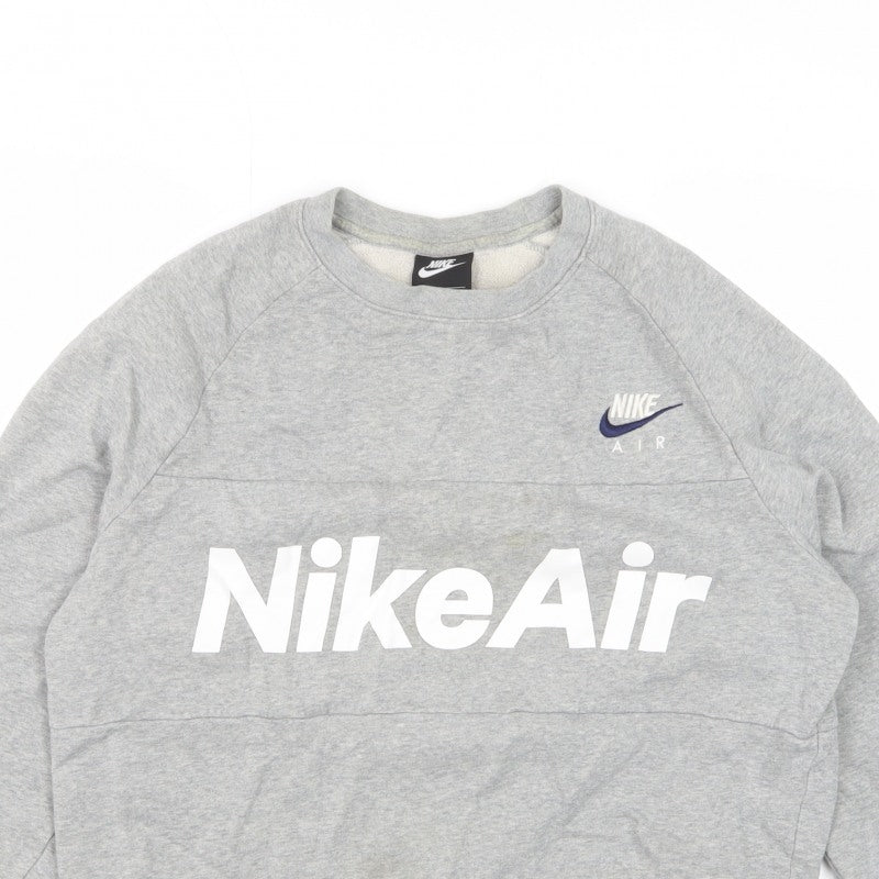 Nike Air Men’s Grey Small Crew Neck Graphic Fleece Sweatshirt