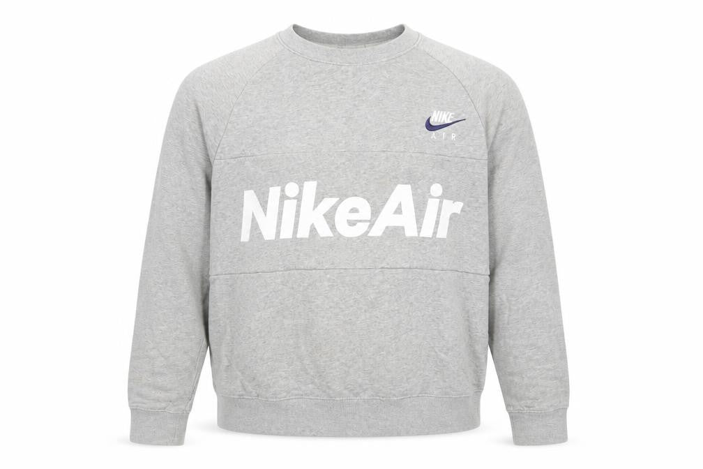 Nike Air Men’s Grey Small Crew Neck Graphic Fleece Sweatshirt