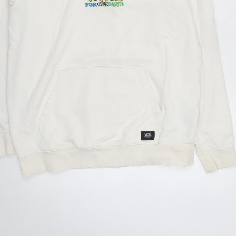 Vans Women’s Ivory Medium Sunflower Butterfly Graphic Pullover Hoodie