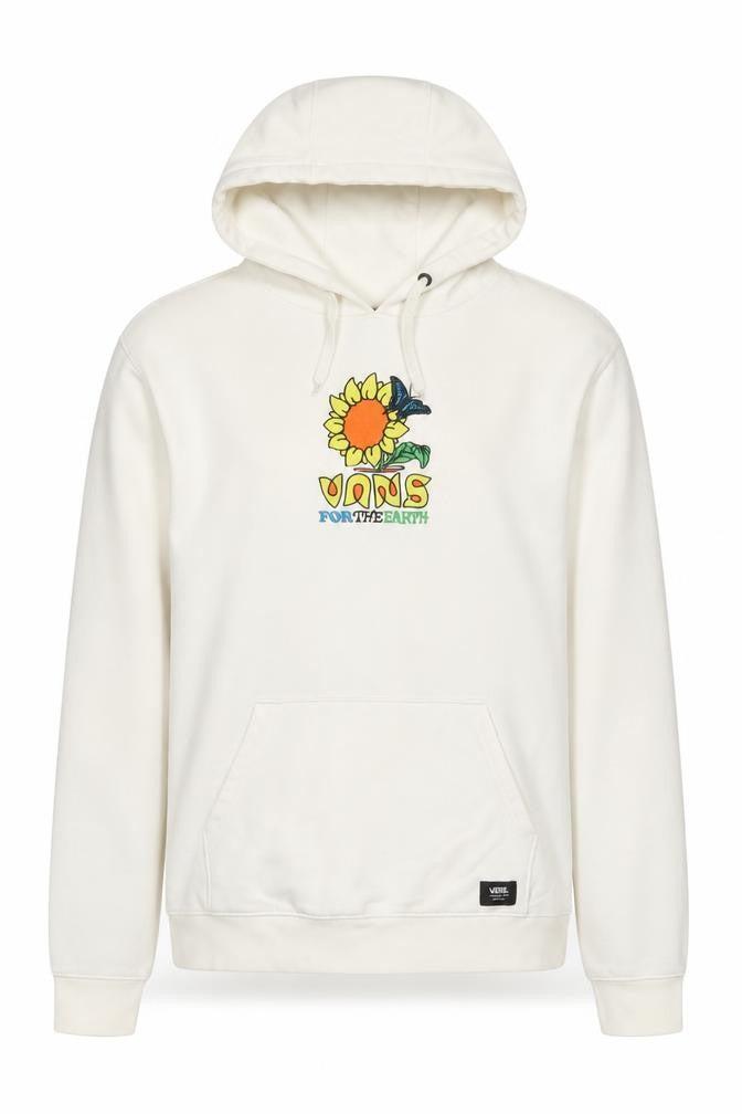 Vans Women’s Ivory Medium Sunflower Butterfly Graphic Pullover Hoodie