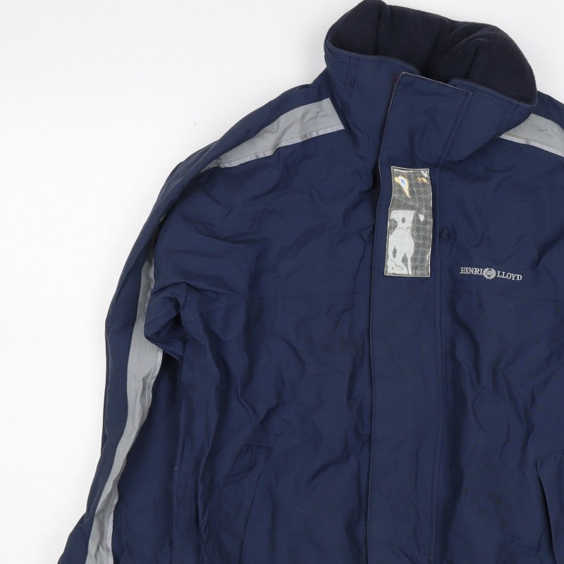 Henri Lloyd Boys Blue XL Ski Jacket Waterproof Reflective Full Zip