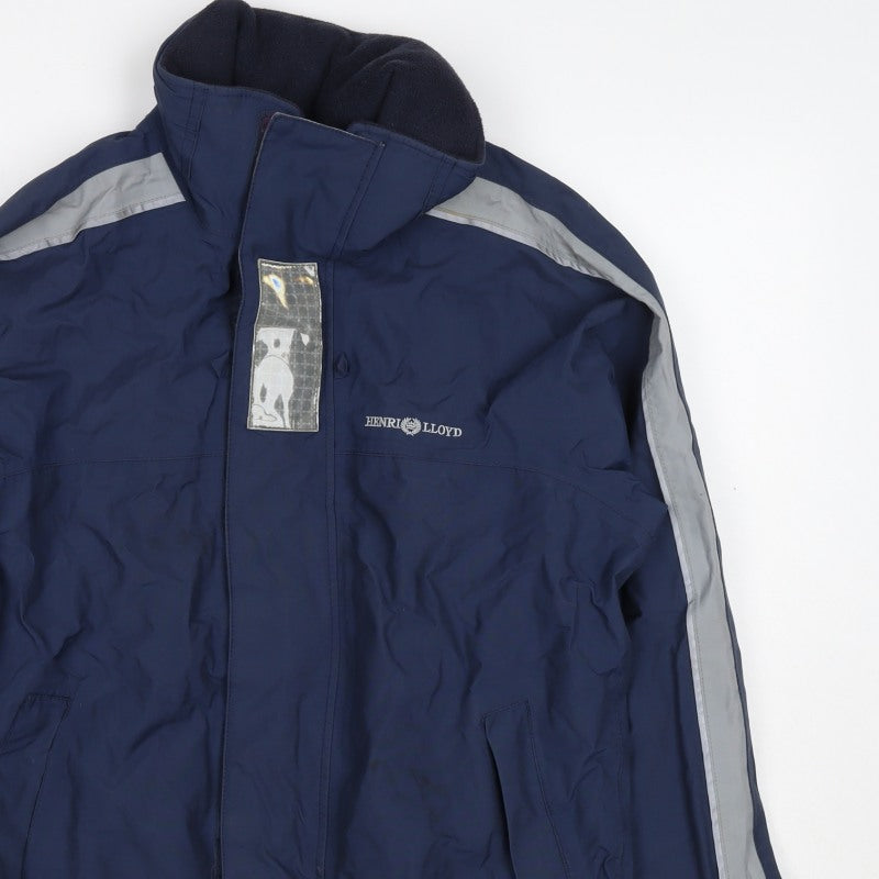 Henri Lloyd Boys Blue XL Ski Jacket Waterproof Reflective Full Zip
