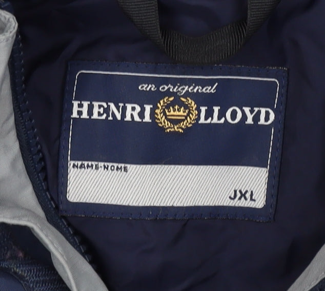 Henri Lloyd Boys Blue XL Ski Jacket Waterproof Reflective Full Zip