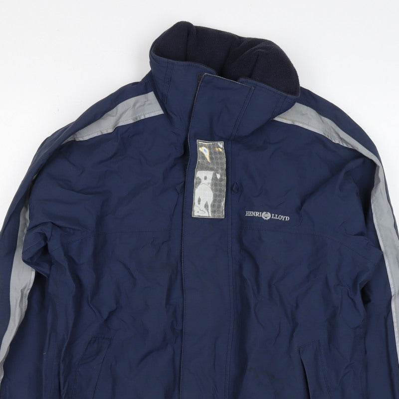 Henri Lloyd Boys Blue XL Ski Jacket Waterproof Reflective Full Zip
