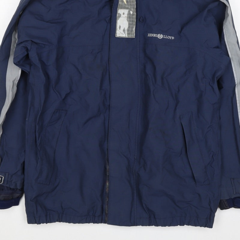 Henri Lloyd Boys Blue XL Ski Jacket Waterproof Reflective Full Zip