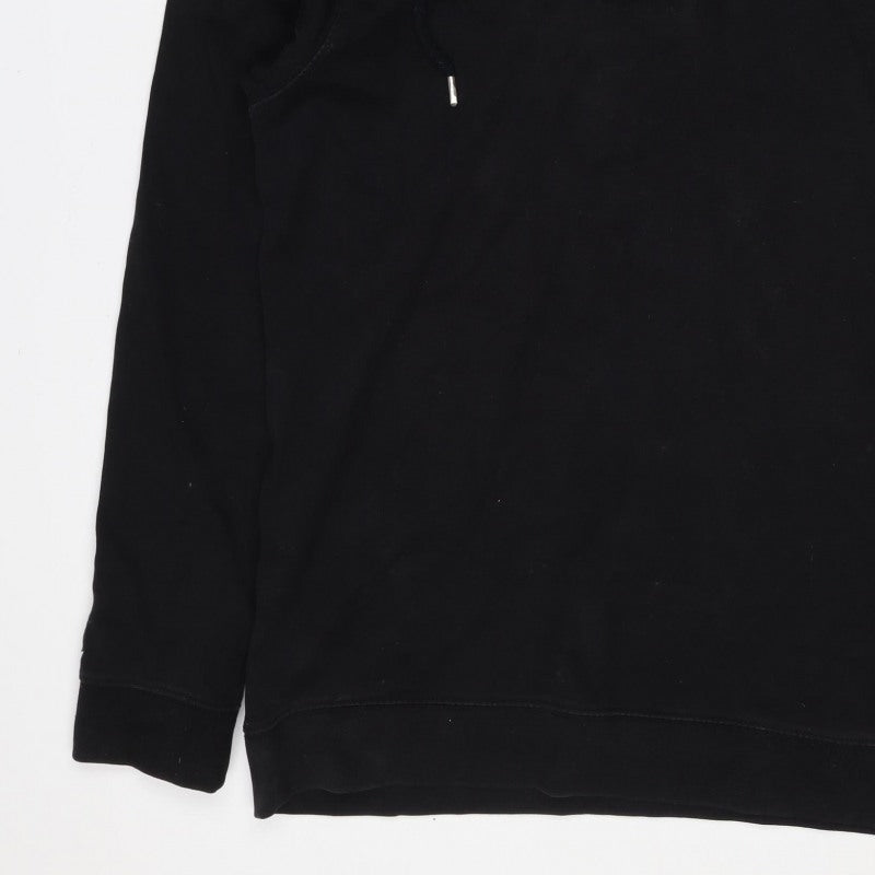 Firetrap Men's Black L Pullover Hoodie Drawstring Pocket Logo
