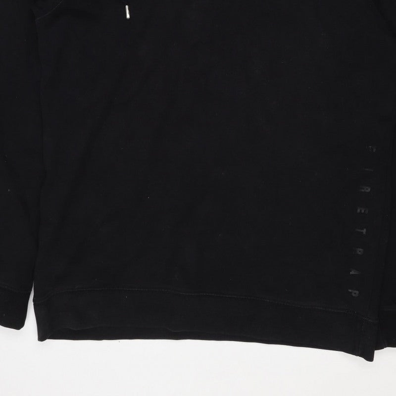 Firetrap Men's Black L Pullover Hoodie Drawstring Pocket Logo