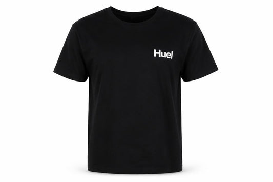 Huel Men's Black 2XL Logo Graphic Print Crew Neck Cotton T-Shirt