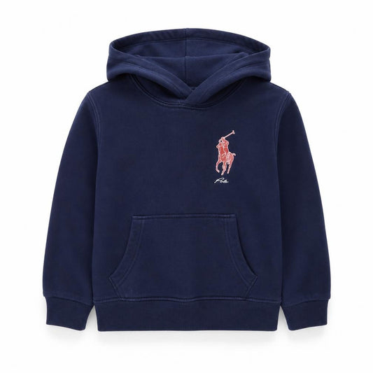 Ralph Lauren Boys Blue 4 Years Pullover Hoodie Embroidered Logo