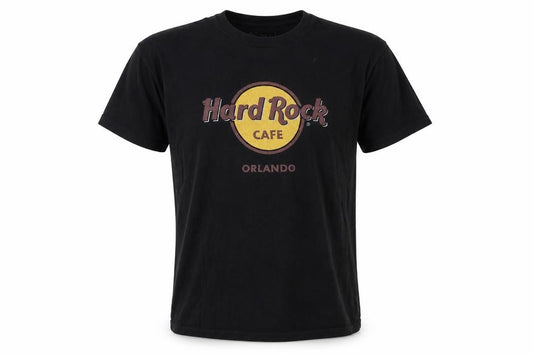 Hard Rock Cafe Orlando Men's Black M Graphic Logo T-Shirt Short Sleeve