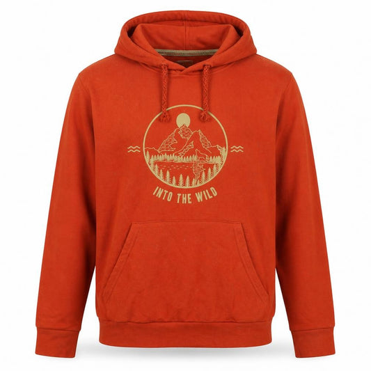 Mountain Warehouse Men's Red M Pullover Hoodie Graphic Print Outdoor