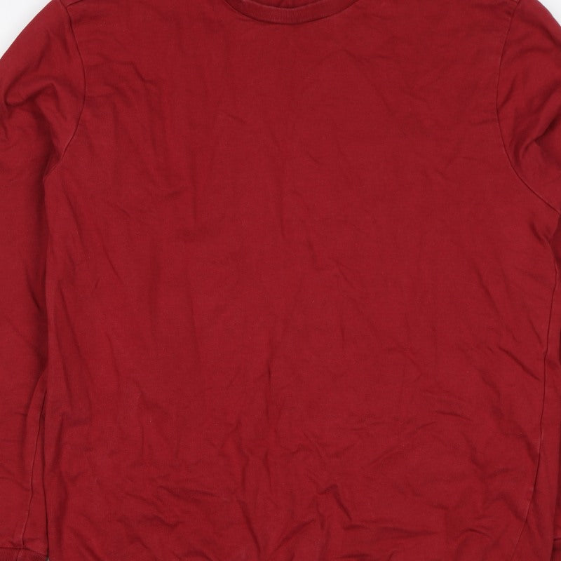 Paul & Shark Men’s Red XL Crew Neck Cotton Pullover Sweatshirt Logo