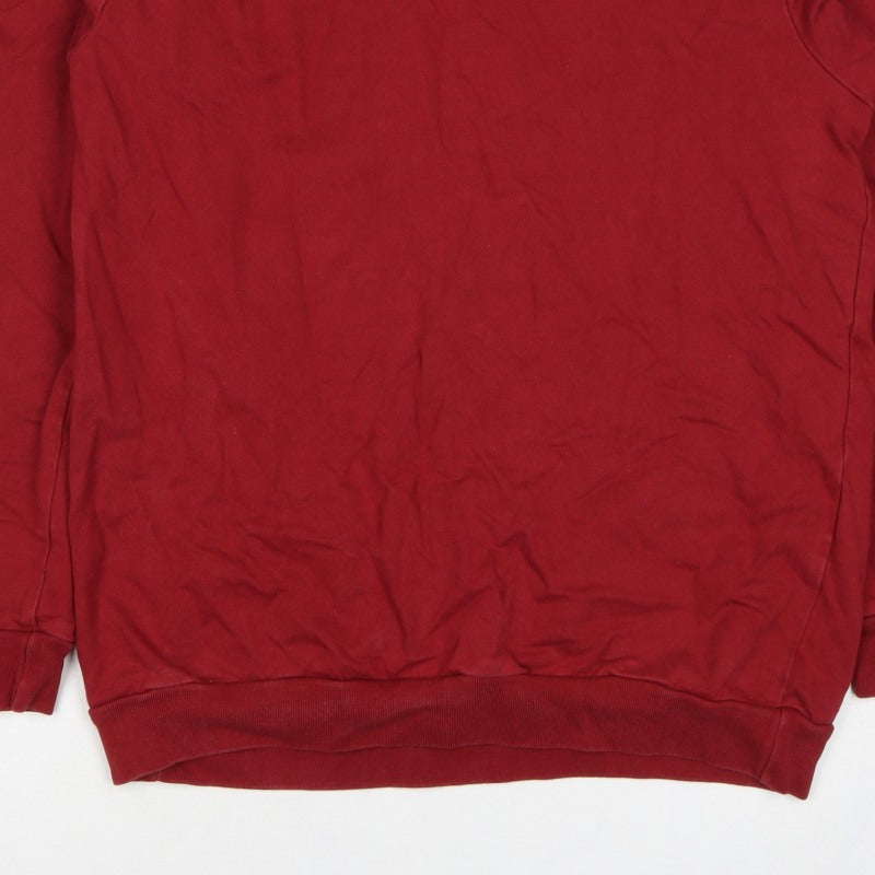 Paul & Shark Men’s Red XL Crew Neck Cotton Pullover Sweatshirt Logo