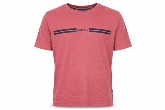 Quba & Co Mens Pink XL Nautical Logo Graphic Crew Neck T-Shirt