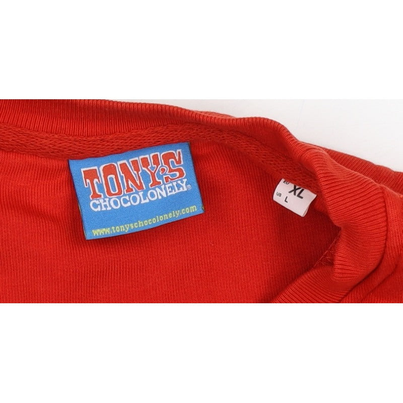 Tony's Chocolonely Men Red XL Logo Graphic Crew Neck Sweatshirt