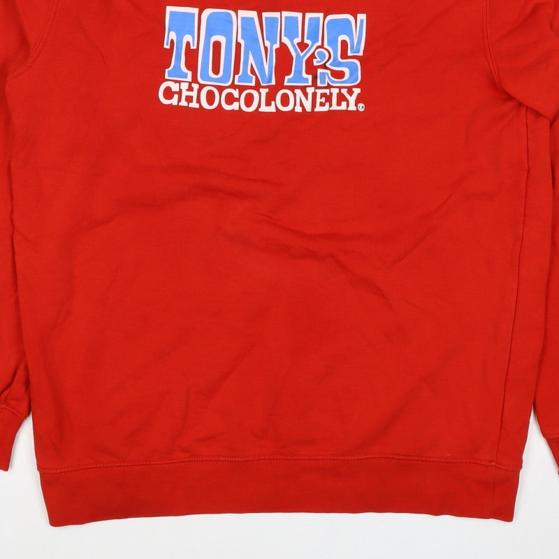 Tony's Chocolonely Men Red XL Logo Graphic Crew Neck Sweatshirt