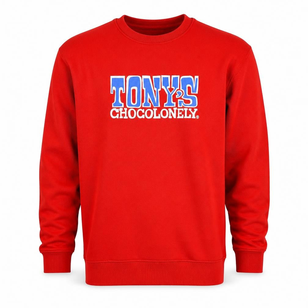 Tony's Chocolonely Men Red XL Logo Graphic Crew Neck Sweatshirt
