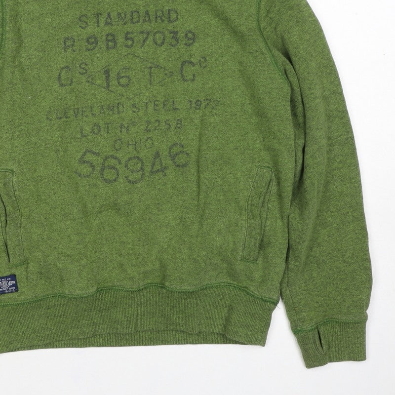 Next Boys Green 11 Years Pullover Hoodie Graphic Print Cotton Blend
