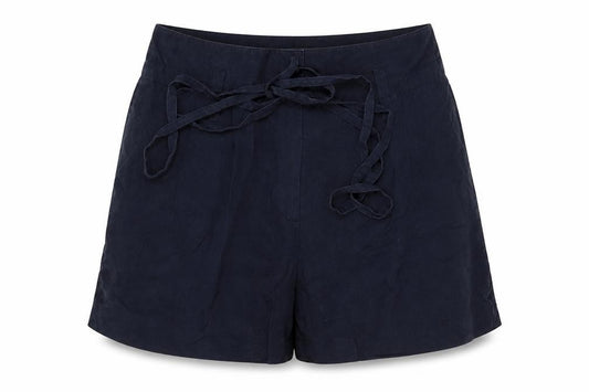 Zara Woman Blue Size 10 High Rise Lyocell Sailor Shorts