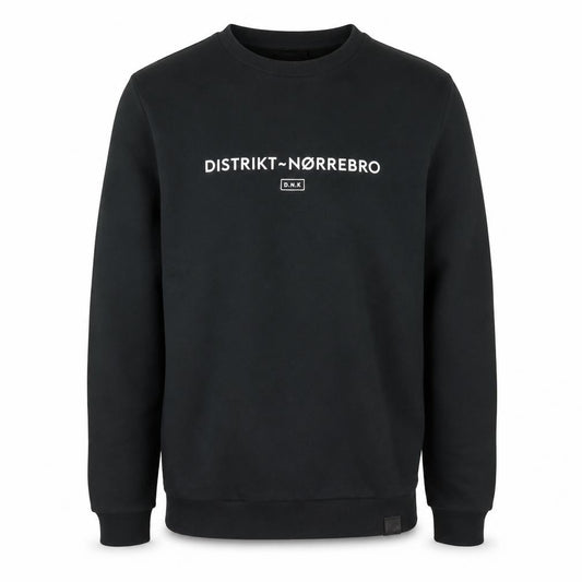 Distrikt Nørrebro Men’s Black L Graphic Logo Crew Neck Sweatshirt