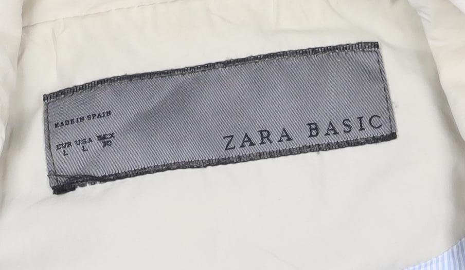 Zara Basic Women Beige UK 12 Belted Trench Coat Mid-Length