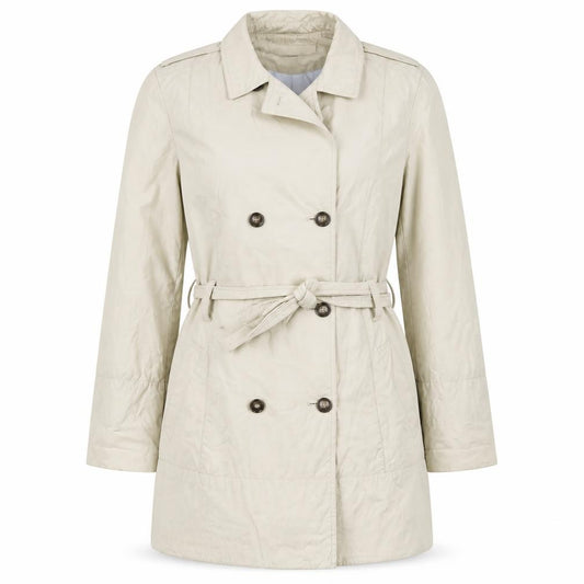 Zara Basic Women Beige UK 12 Belted Trench Coat Mid-Length