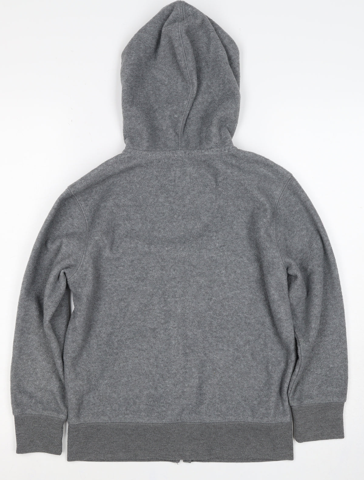 Gap Boys Grey Logo Hooded Fleece Zip Jacket 8-9 Years