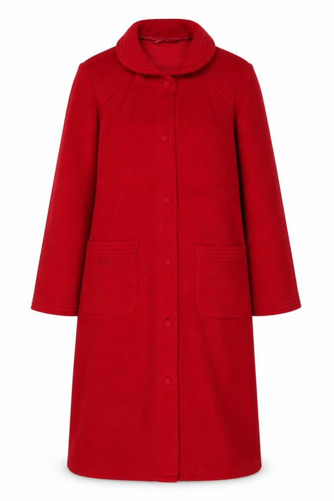 M&S Women’s Red UK 12-14 Long Pea Coat Double-Breasted