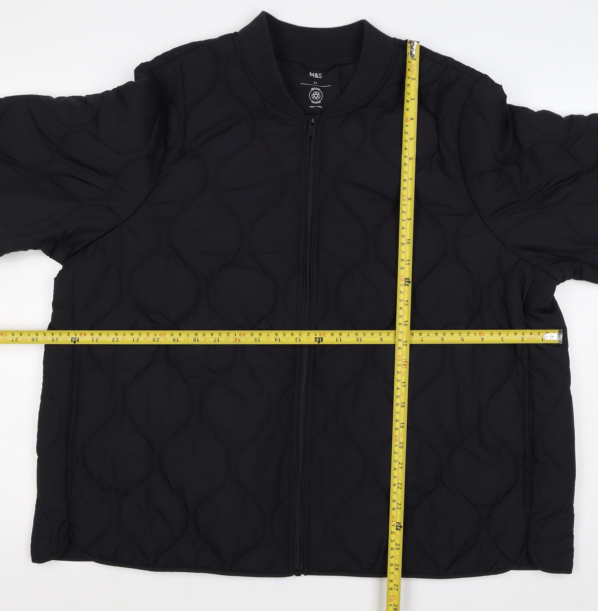 Marks and Spencer Women’s Black Size 22 Quilted Bomber Jacket