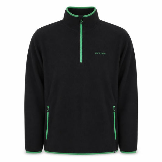 Animal Men's Black Green XL 1/4 Zip Fleece Sweatshirt Outdoor