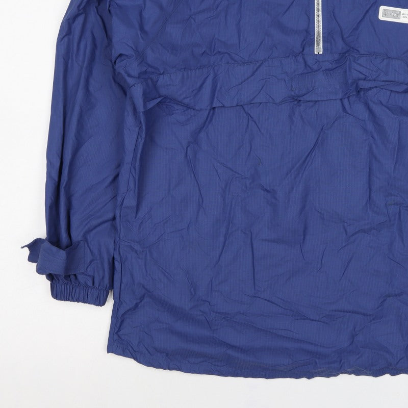 USA Pro Men’s Blue M Anorak Windbreaker 1/4 Zip Lightweight Jacket