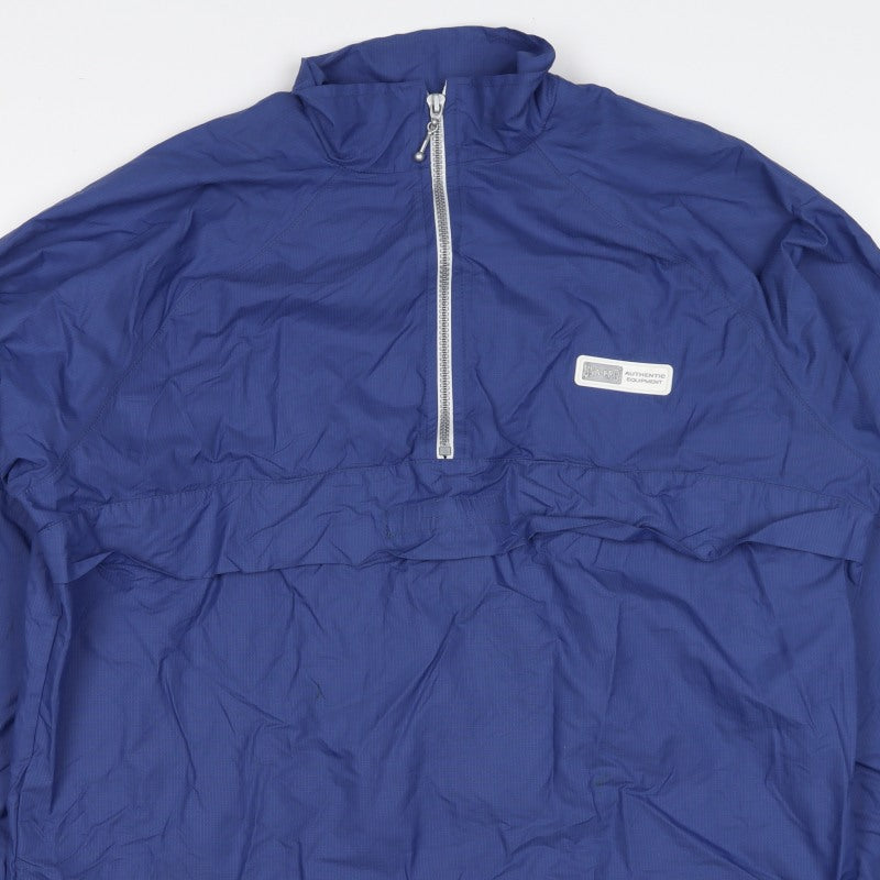 USA Pro Men’s Blue M Anorak Windbreaker 1/4 Zip Lightweight Jacket