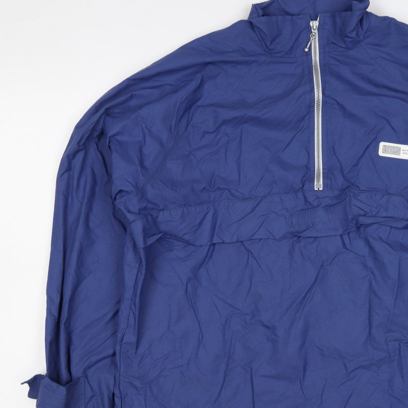 USA Pro Men’s Blue M Anorak Windbreaker 1/4 Zip Lightweight Jacket