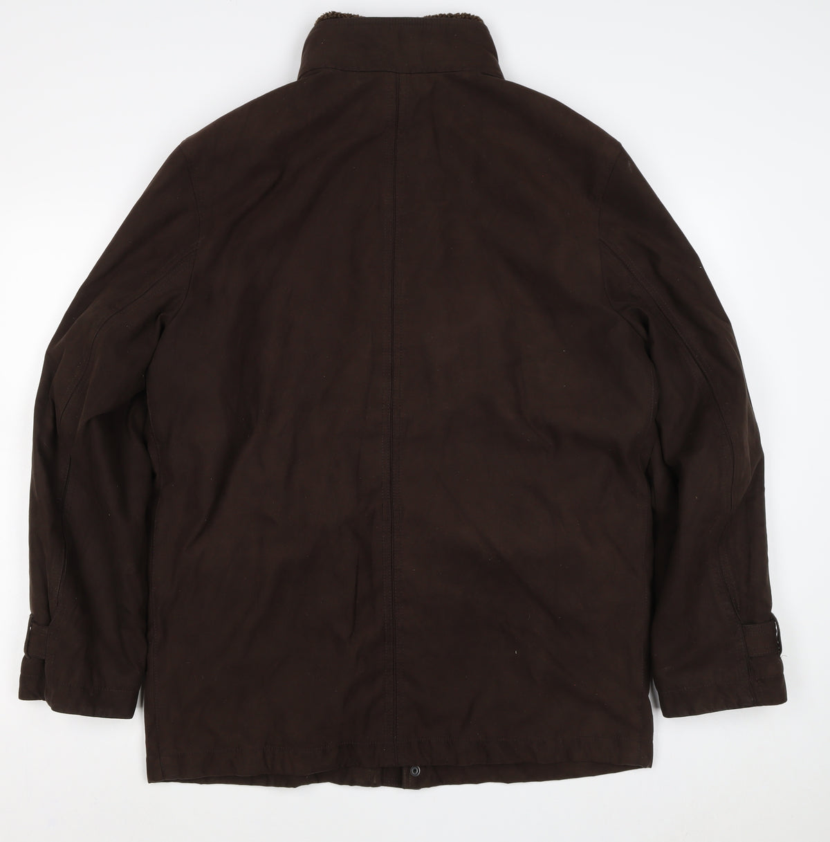 Marks & Spencer Men's Brown M Parka Coat Sherpa Collar Lined