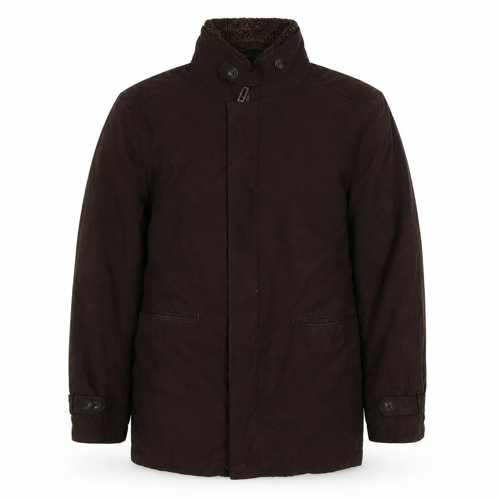 Marks & Spencer Men's Brown M Parka Coat Sherpa Collar Lined