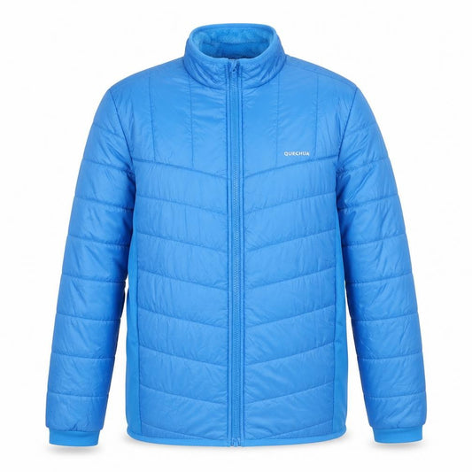 Quechua Boys Blue 14-15 Years Puffer Jacket Full Zip Fleece Lined