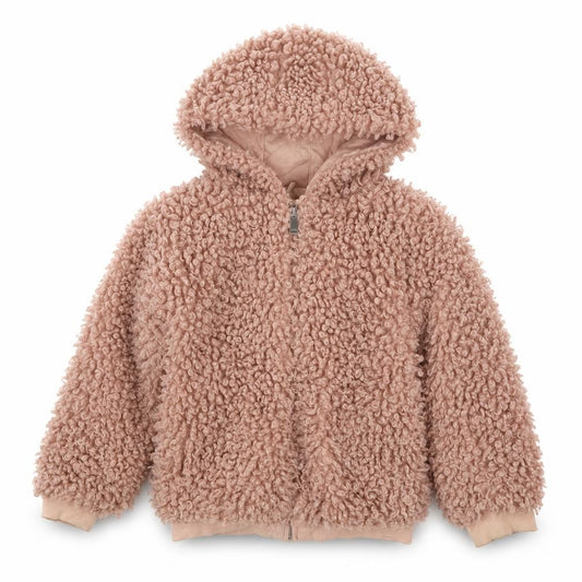 Francesca Riley Girls Pink Teddy Fleece Hooded Zip Jacket Age 5 Years