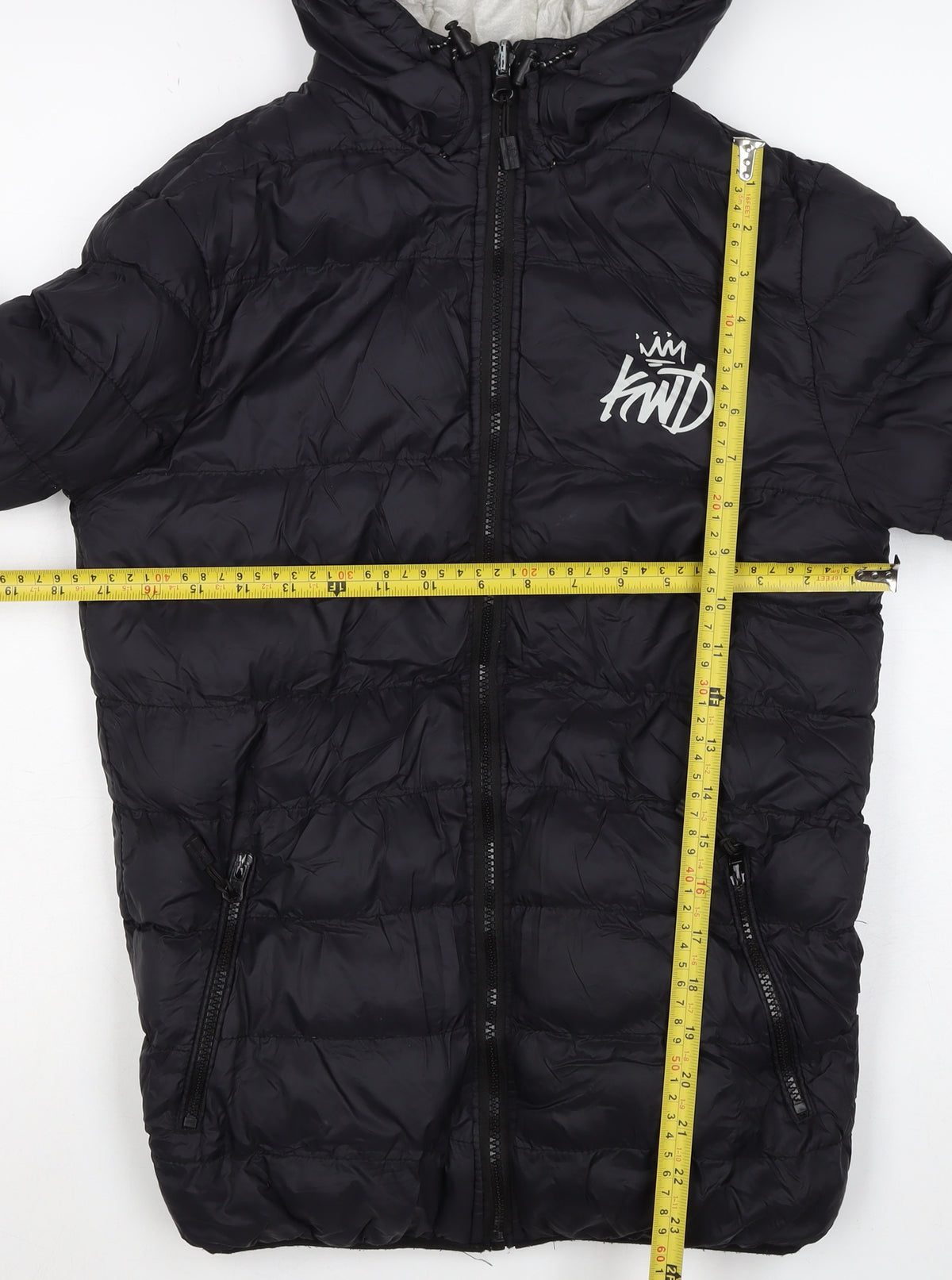Kings Will Dream Men's Black XS Hooded Quilted Puffer Jacket