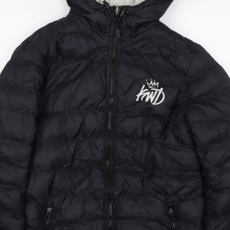 Kings Will Dream Men's Black XS Hooded Quilted Puffer Jacket