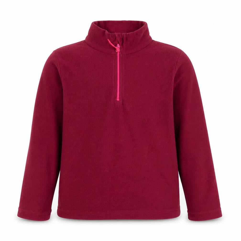 Mountain Warehouse Girls Red 7-8 Years Fleece 1/4 Zip Pullover